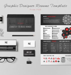 Graphic Designer Resume Template Free PSD