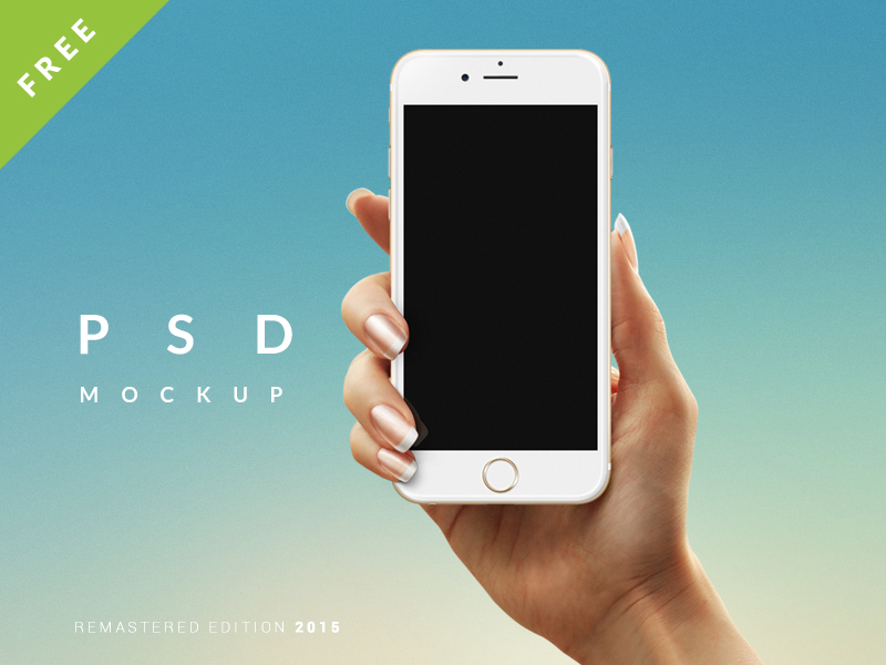 Download Hand Holding iPhone 6 Mockup PSD Freebie - Download PSD