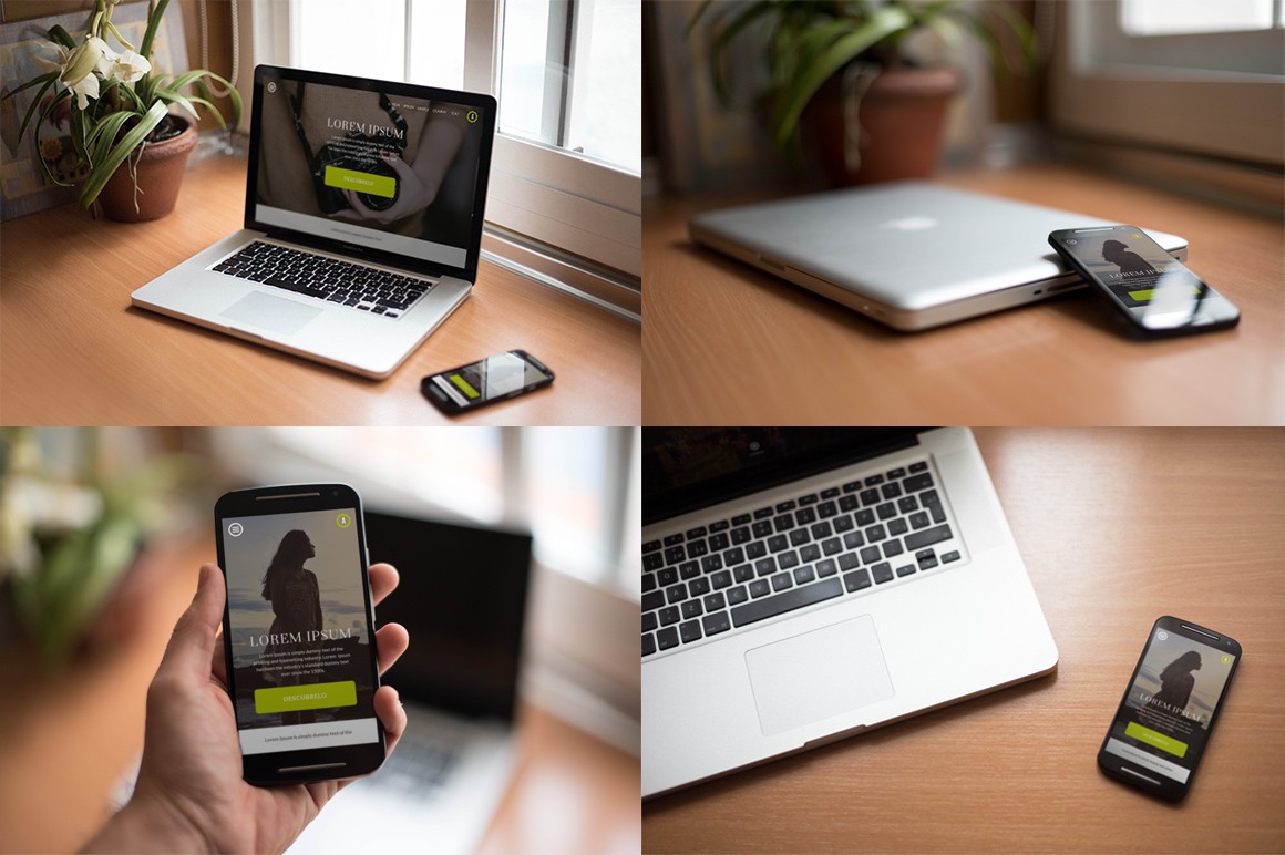 Download High Quality Realistic Macbook & Smartphone Free Mockups ...