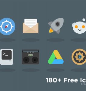 Huge Flat Icons Collection PSD Freebie