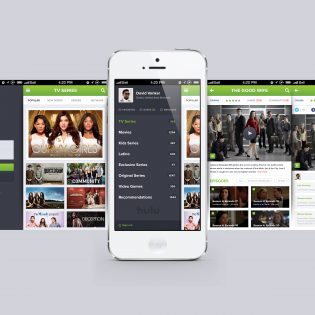 Hulu iPhone App reDesign Free PSD