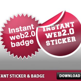 Instant Sticker and Badge PSD