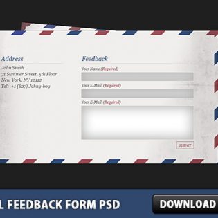 Mail Feedback Form PSD