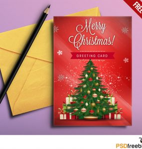 Christmas Greeting Card Free PSD