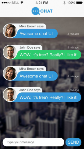 Messenger Chat Screen PSD