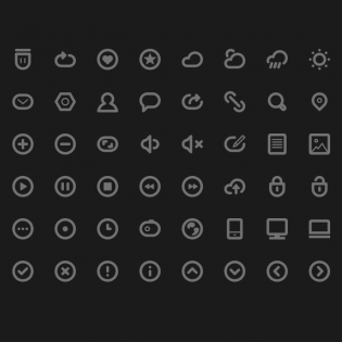 Minimalistic Icons Set PSD