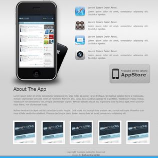 Mobile App Layout Free PSD