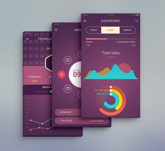 Mobile Application Admin Dashboard UI Free PSD – Download PSD