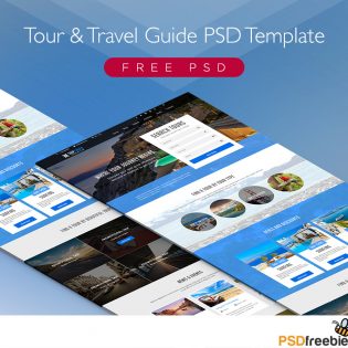 Modern Travel Booking Site Web Template Free PSD