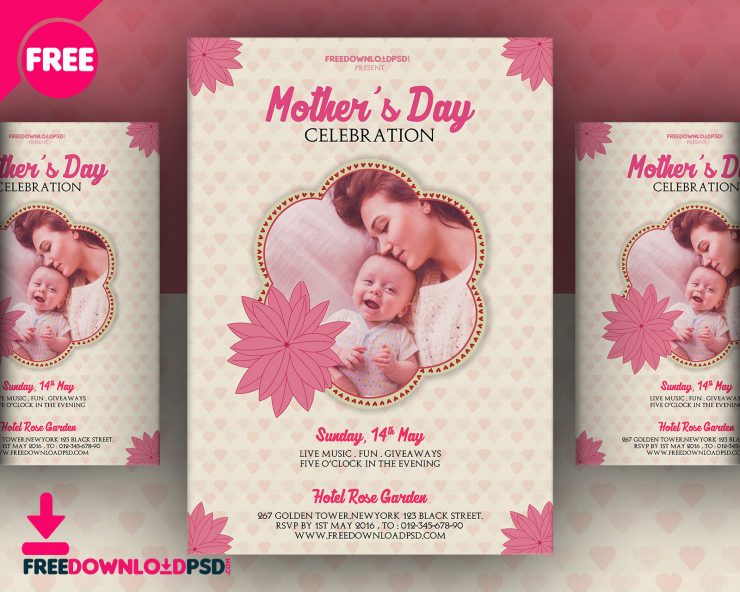 Mothers Day Flyer Free PSD