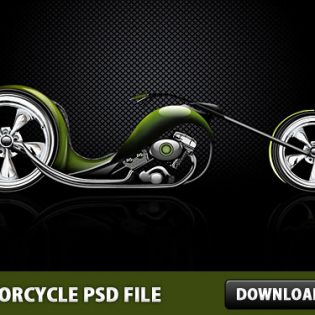 Motorcycle Free Photoshop PSD File