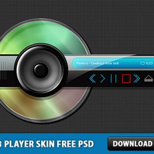 Mp3 player Skin Free PSD