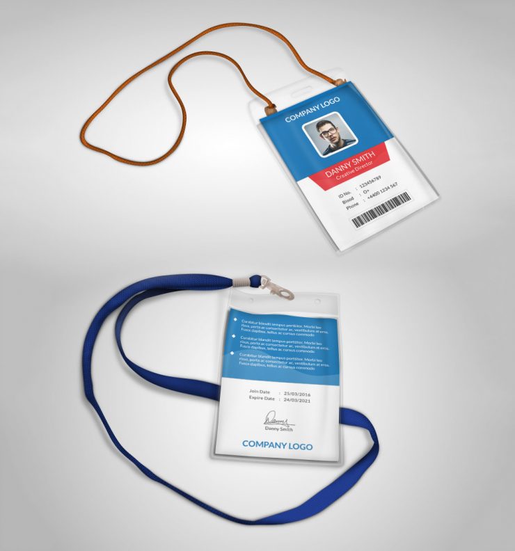 Multipurpose Company ID Card Free PSD Template
