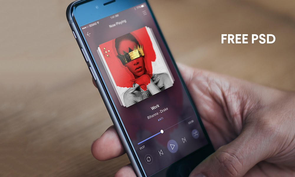 Download Music Player Application Screen Free Psd Download Psd