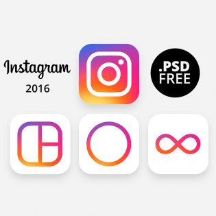 New Instagram 2016 Icon Free PSD
