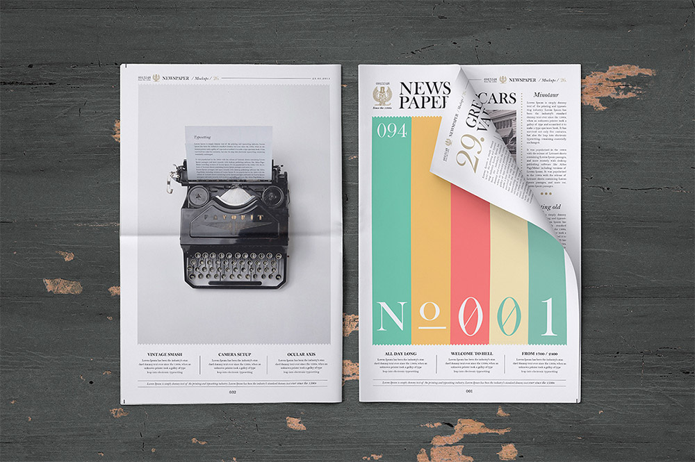 Newspaper Mockup Free PSD - Download PSD