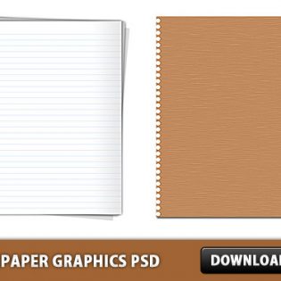 Notepaper Graphics Free PSD file