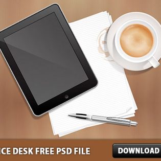 Office Desk Free PSD File