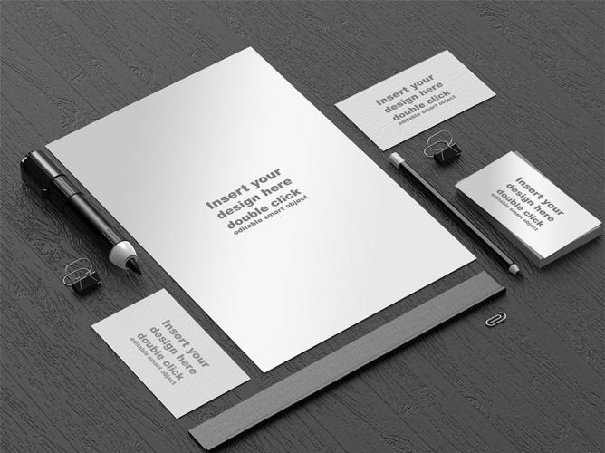 Download Office Stationery Mockup Template Free PSD - Download PSD
