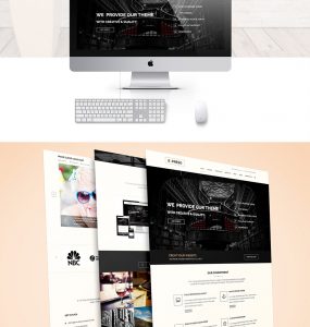 One Page Multipurpose Business Template Free PSD
