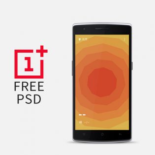 OnePlus One Phone Mockup Free PSD