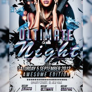 Party Flyer Graphic Templates PSD