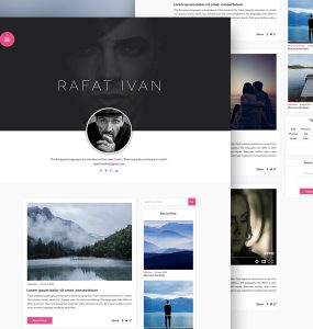 Personal Blog Website Template Free PSD