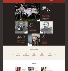 Photo Gallery Exhibition Website Free PSD Landing page