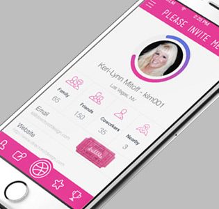 Pink iOS App Interface Design PSD