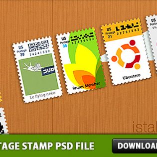 Postage Stamp Free PSD file