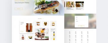 Clean Restaurant Website Template Free PSD