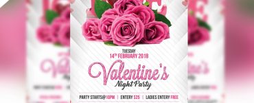 Premium Valentines Party Flyer PSD Template