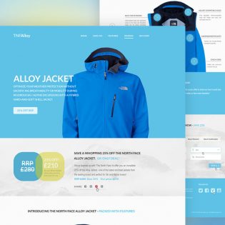 Product Landing Page Template PSD