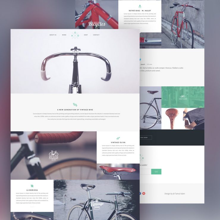 Product Showcase Website Template Free PSD