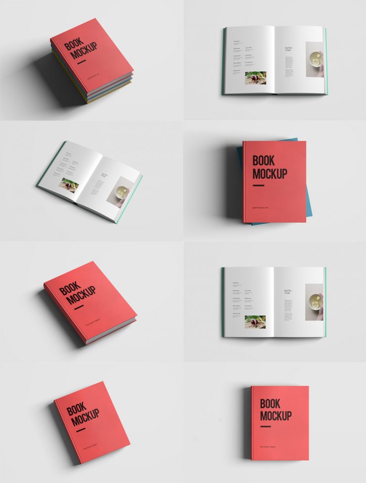Download Realistic Book Mockup Template Pack Free PSD Download ...