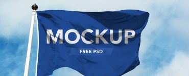 Realistic Flag Mockup Free PSD