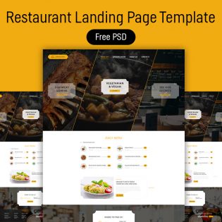 Restaurant Landing Page Template Free PSD