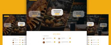Restaurant Landing Page Template Free PSD