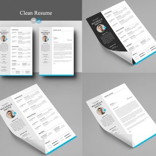 Resume and Cover Letter PSD Template