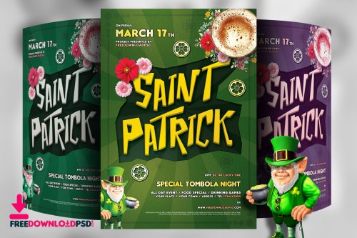 Saint Patricks Day Free Flyer Template PSD Cover
