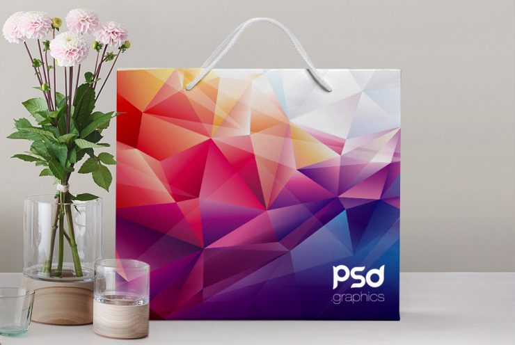Shopping Paper Bag Mockup Free PSD Graphics