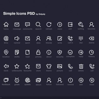 Simple Icons Free PSD Pack