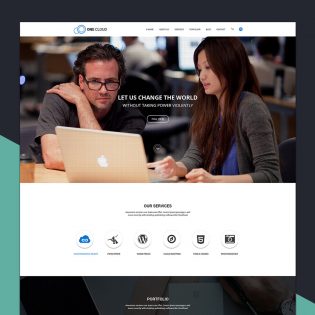 Simple One Page Corporate Website Template Free PSD