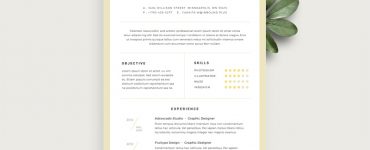 Simple Resume Template Free PSD