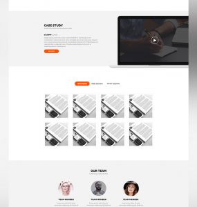 Simple and Clean Website Template PSD for Creative Digital Agencies