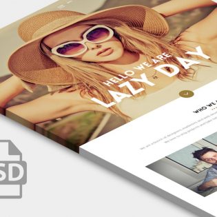 Single Page Website PSD Design Template