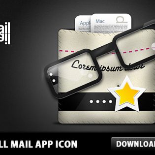 Small Mail App Icon PSD