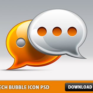 Speech Bubble Icon PSD