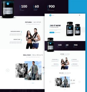 Supplement Product Landing Page Free PSD