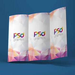 Tri-Fold Brochure Mockup Free PSD